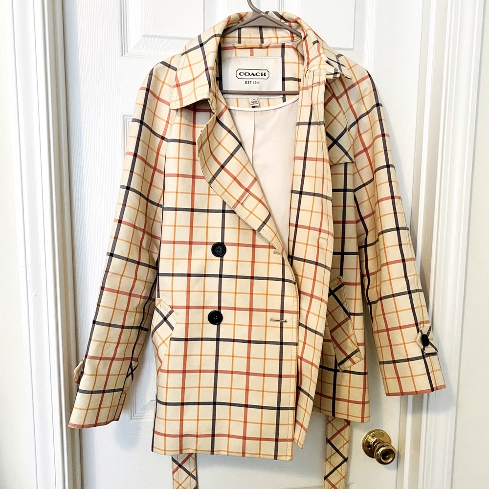 Coach plaid jacket